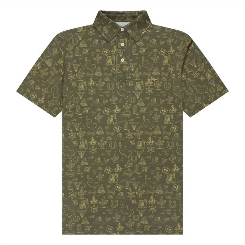 NEW TEXAS STANDARD men's traditions polo in outlaw agave